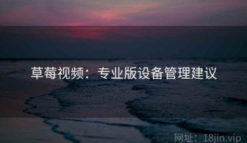 草莓视频：专业版设备管理建议