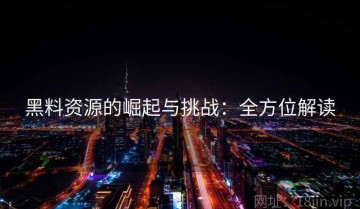 黑料资源的崛起与挑战：全方位解读