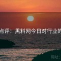 专家点评：黑料网今日对行业的影响