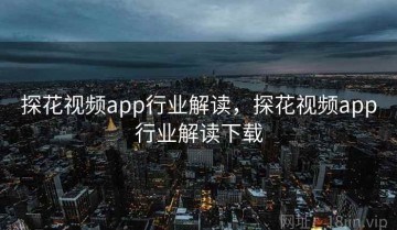 探花视频app行业解读，探花视频app行业解读下载